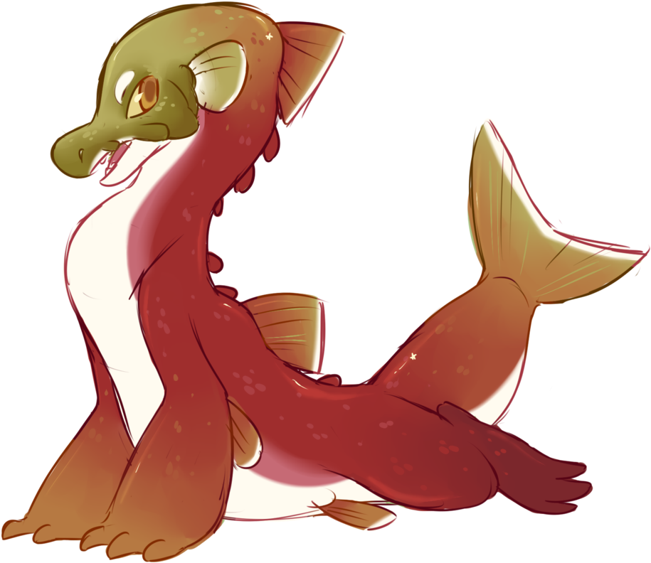 Samson The Salmon Dragon By Ponacho - Cartoon (1729x1498)