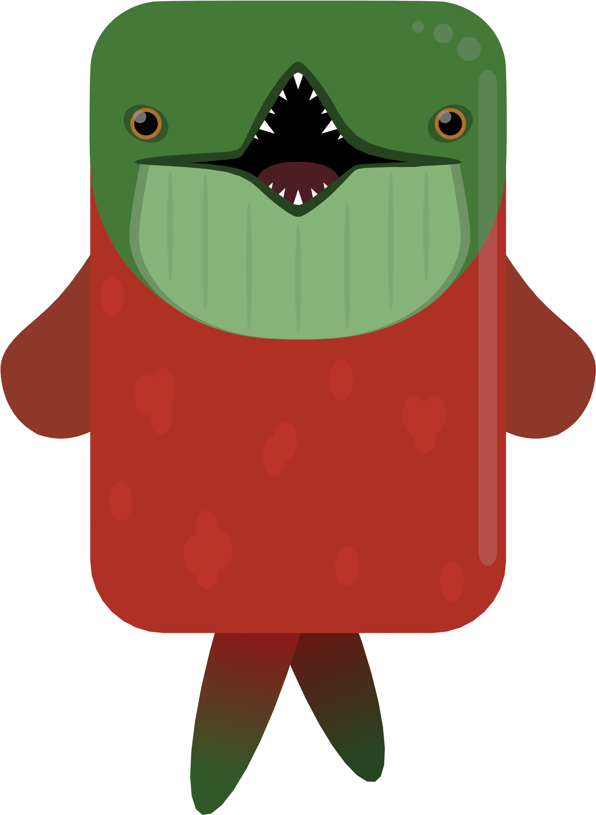 Animal[animal] Sockeye Salmon - Cartoon (2000x2961)