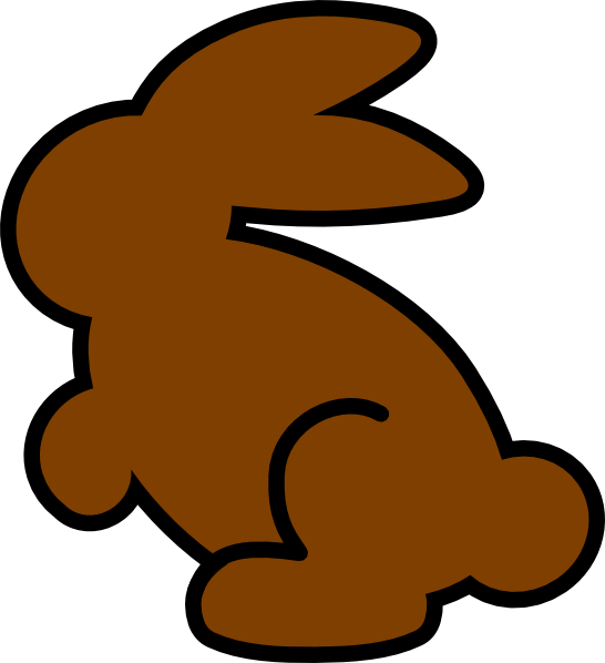 Dark Orange Bunny Clip Art - Brown Bunny Clipart (546x598)