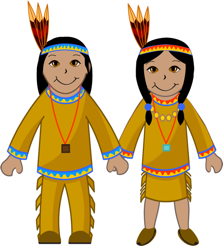Native American Clipart Cute - Clip Art Of American Indians (750x816)