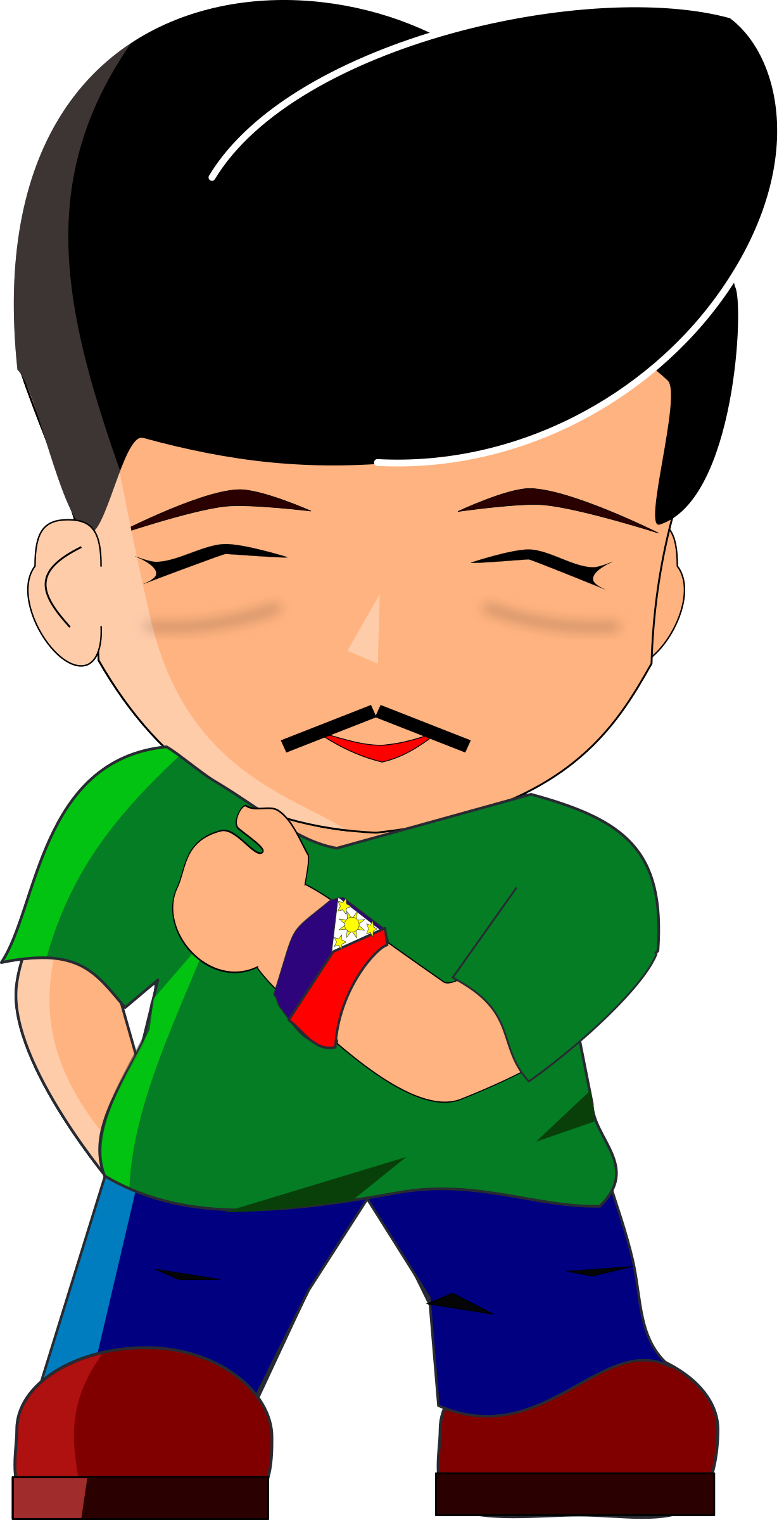 Big Image - Boy With Mustache Cartoon (1238x2400)