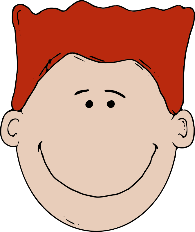 Red Hair Cartoon Boy (672x800)
