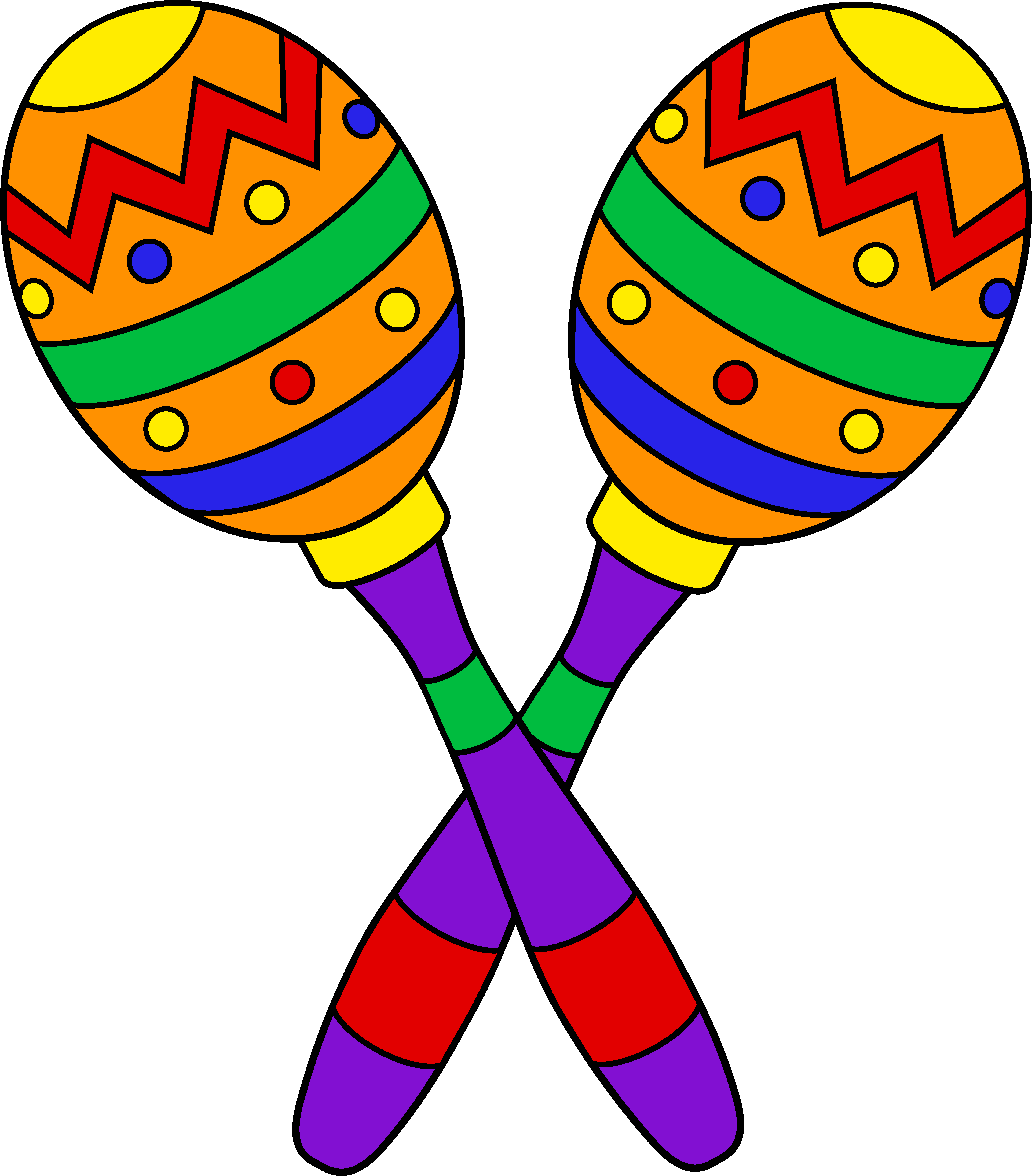 Taco Clipart Fiesta - Maracas Clip Art (5910x6738)