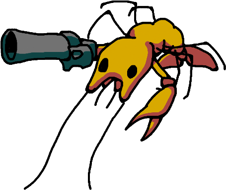 Pistol Shrimp By Phen01 - Pistol Shrimp With A Pistol (519x418)