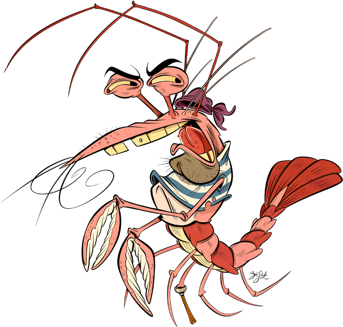 Pirate Shrimp By Themrock - Drawing (741x721)