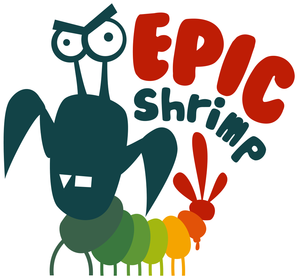 Epic Shrimp Logo With Stroke - Epic Shrimp (1200x1200)
