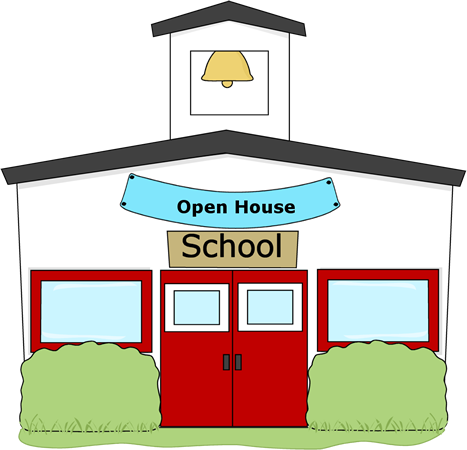 Open House Clip Art Free - Escuela Clipart (467x450)