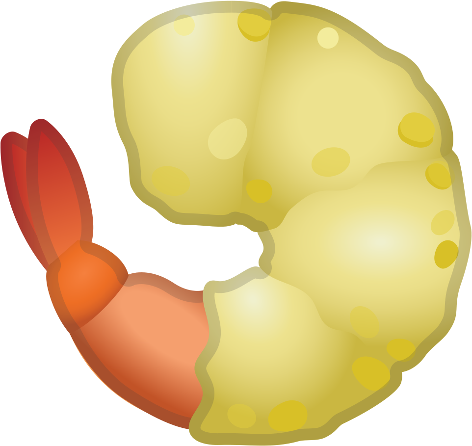 Fried Shrimp Icon - Emoji Crevette (1024x1024)