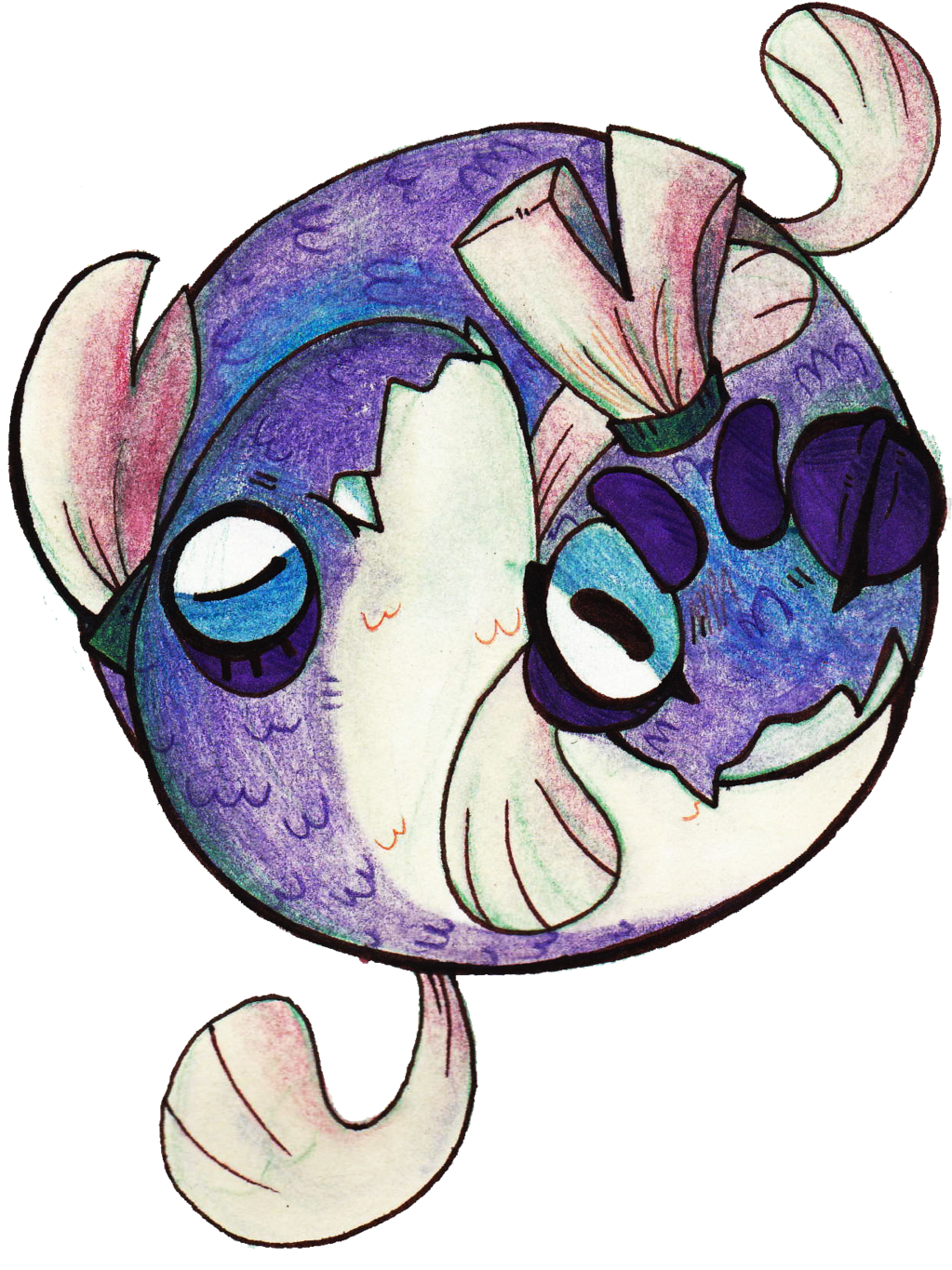 One Fish Two Fish By Paintghost One Fish Two Fish By - Cartoon (1024x1384)