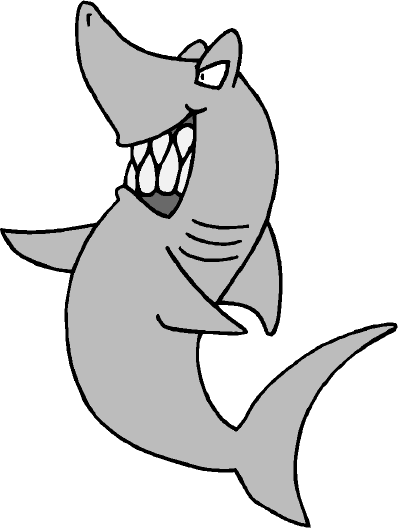 Five Clipart Little Fish - Clip Art Sharks Transparent Background (398x528)