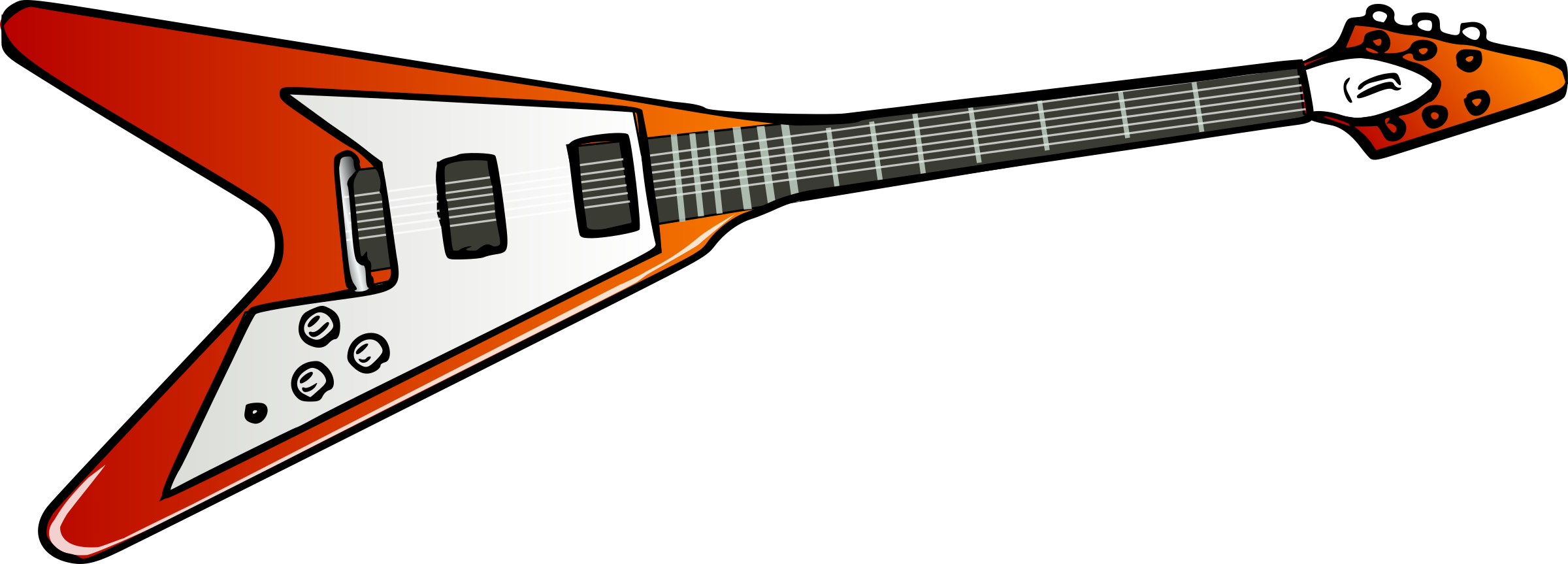 Electric Guitar Clip Art (2400x863)
