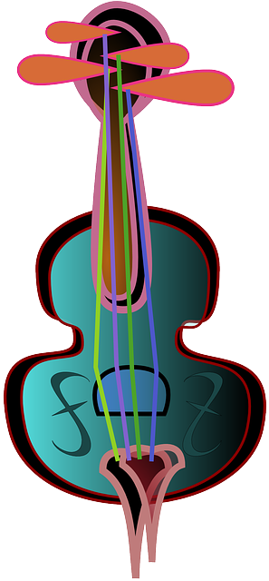 Strings Cartoon, Purple, Musical, Violin, Instrument, - Set 4 Violin Themed 3" Sew On Patches Viola Musical (320x640)