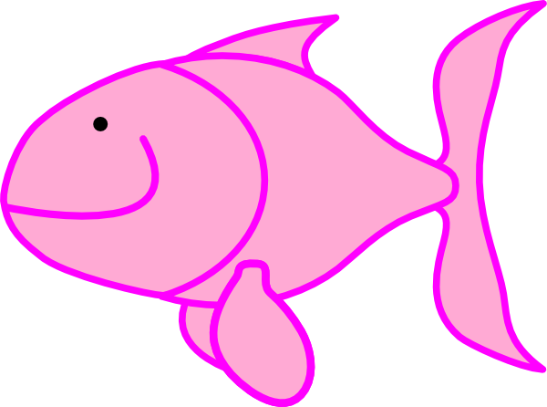 Pink Fish Clipart (600x446)
