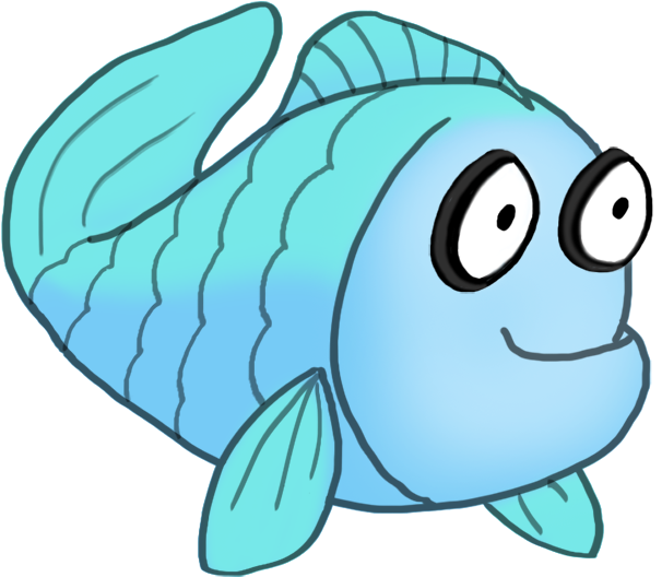 Butterfly Cartoon Clipart, Blue Cartoon Drawing Of - Coral Reef Fish (760x586)