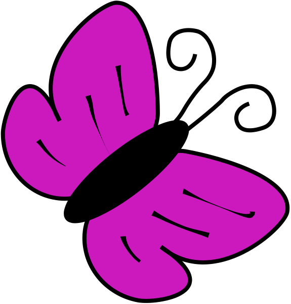 Purple Fish Clip Art Download Purple Fish Clip Art - Clip Art Purple Butterfly (575x600)