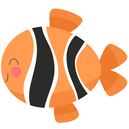 Clown Fish Svg Cutting Files For Scrapbooking Fish - Cute Small Fish Clipart (432x432)