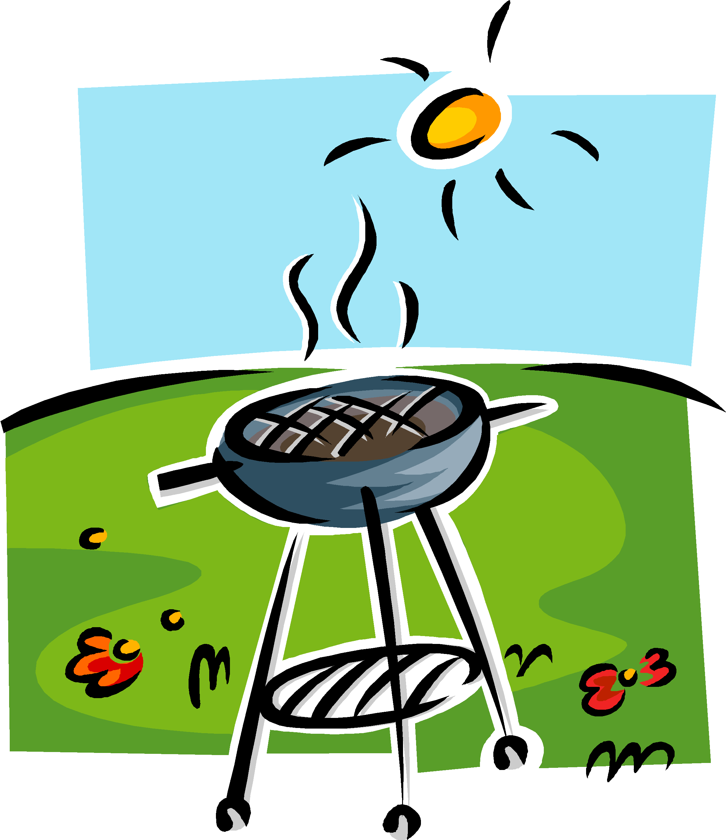 Free Bbq Party Clipart - Cookout Clipart (2412x2809)
