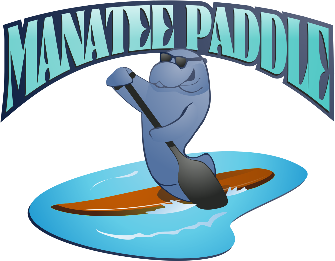 Manatee Clipart Rainbow - Manatee Paddle Crystal River (1500x1186)