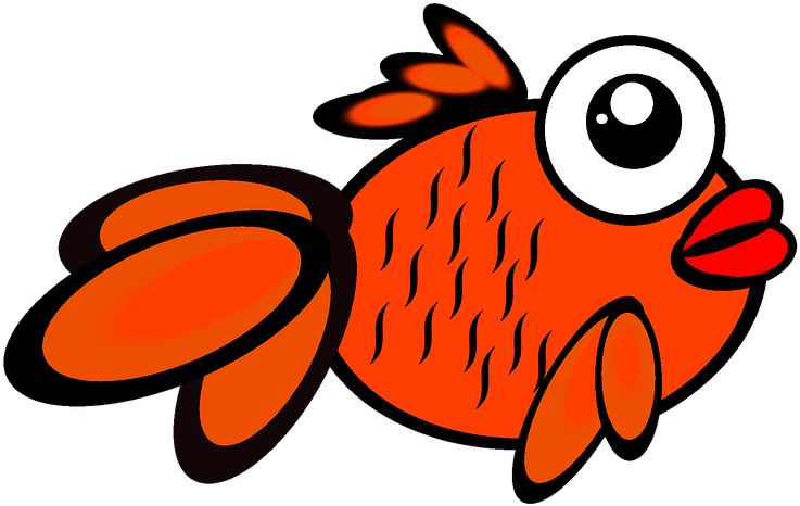 Fish Gold Gold Fish Cartoon Swim Barb Orna - Dep Pececito (960x554)