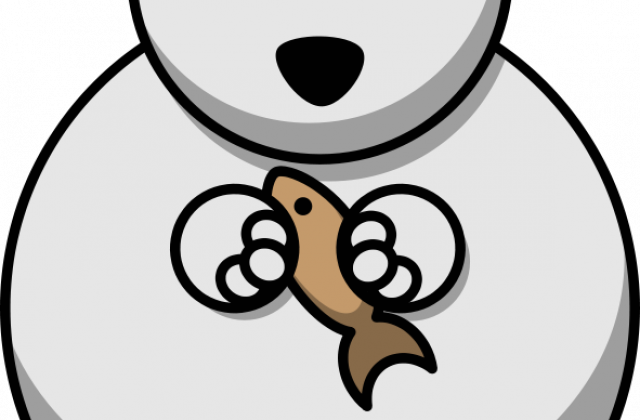Free Bear Clip Art Polar - Cartoon Polar Bear (640x420)