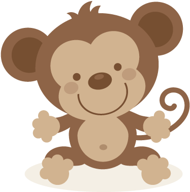 Cute Monkey Svg File And Clipart - Cute Monkey Png (1024x1024)