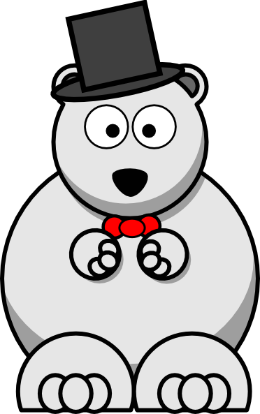 Polar Bear Clip Art - Cartoon Polar Bear (372x593)