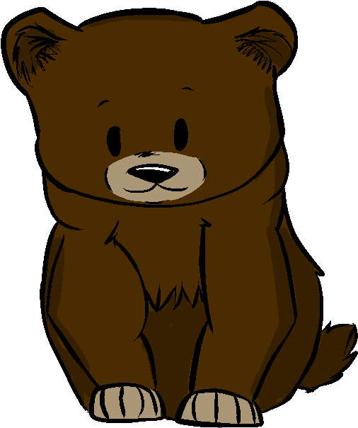 Full Size Of Drawing - Cute Brown Bear Drawing (850x700)