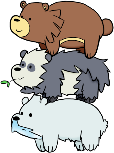 Polar Bear Clipart - We Bare Bears As Pokemon (500x500)
