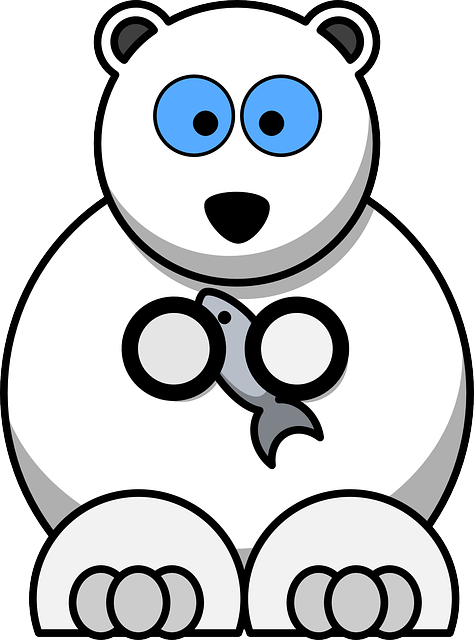 Free Vector Graphic - Cartoon Polar Bear (500x675)