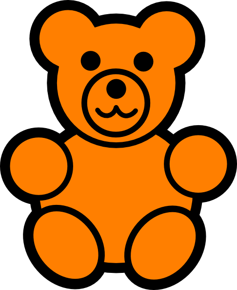 Bear Clip Art At Clker - Gummy Bear Coloring Pages (486x593)