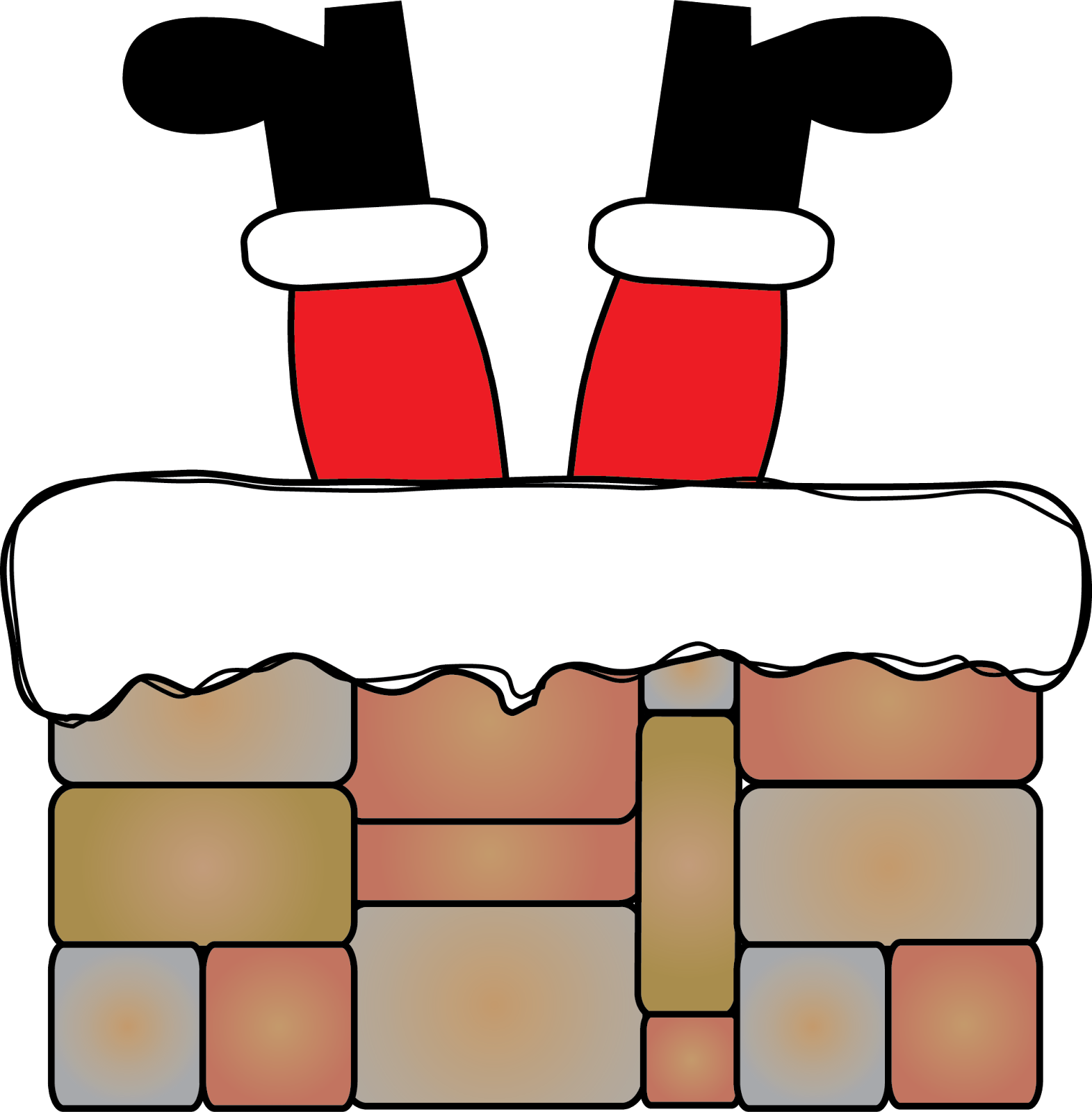 There Are Only A Few Weeks Left Before Christmas - Santa Stuck In Chimney Png (1571x1600)