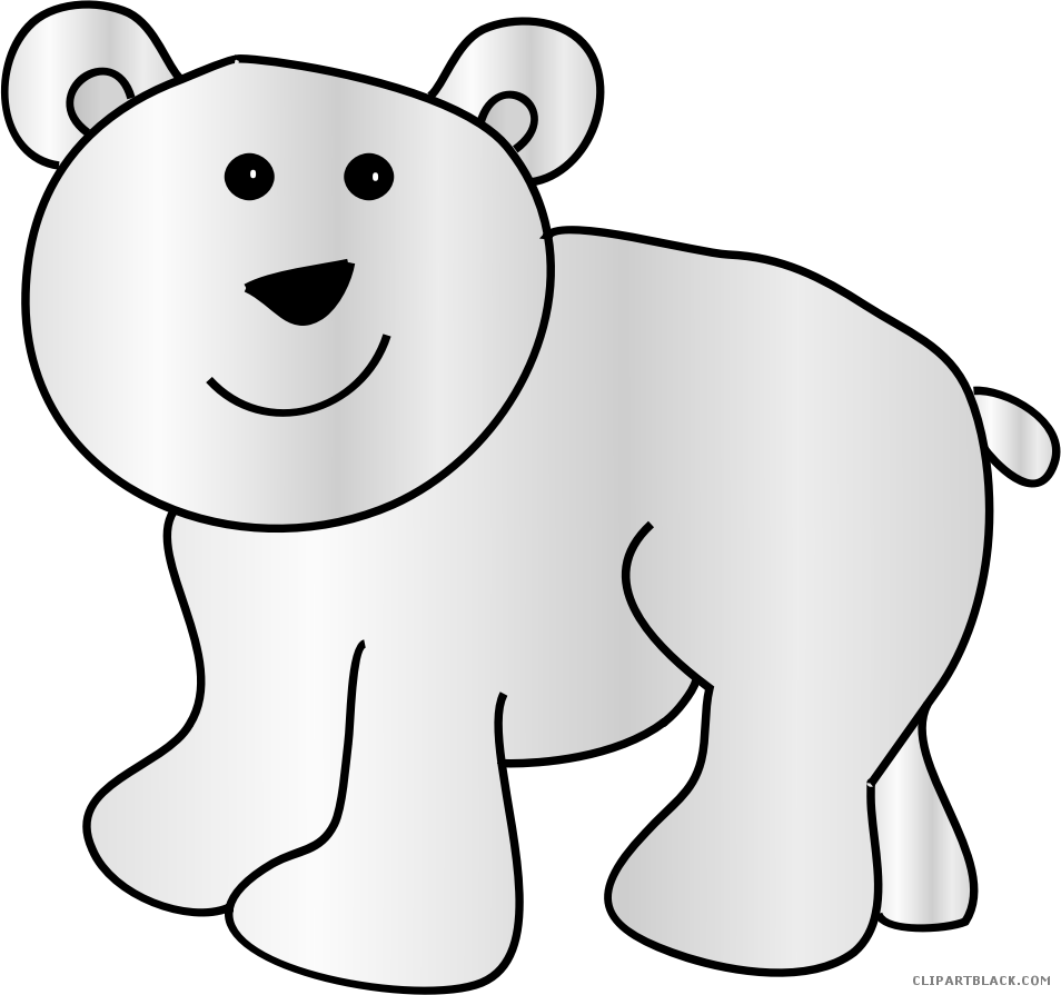 Polar Bear Animal Free Black White Clipart Images Clipartblack - Crab Black And White (954x895)