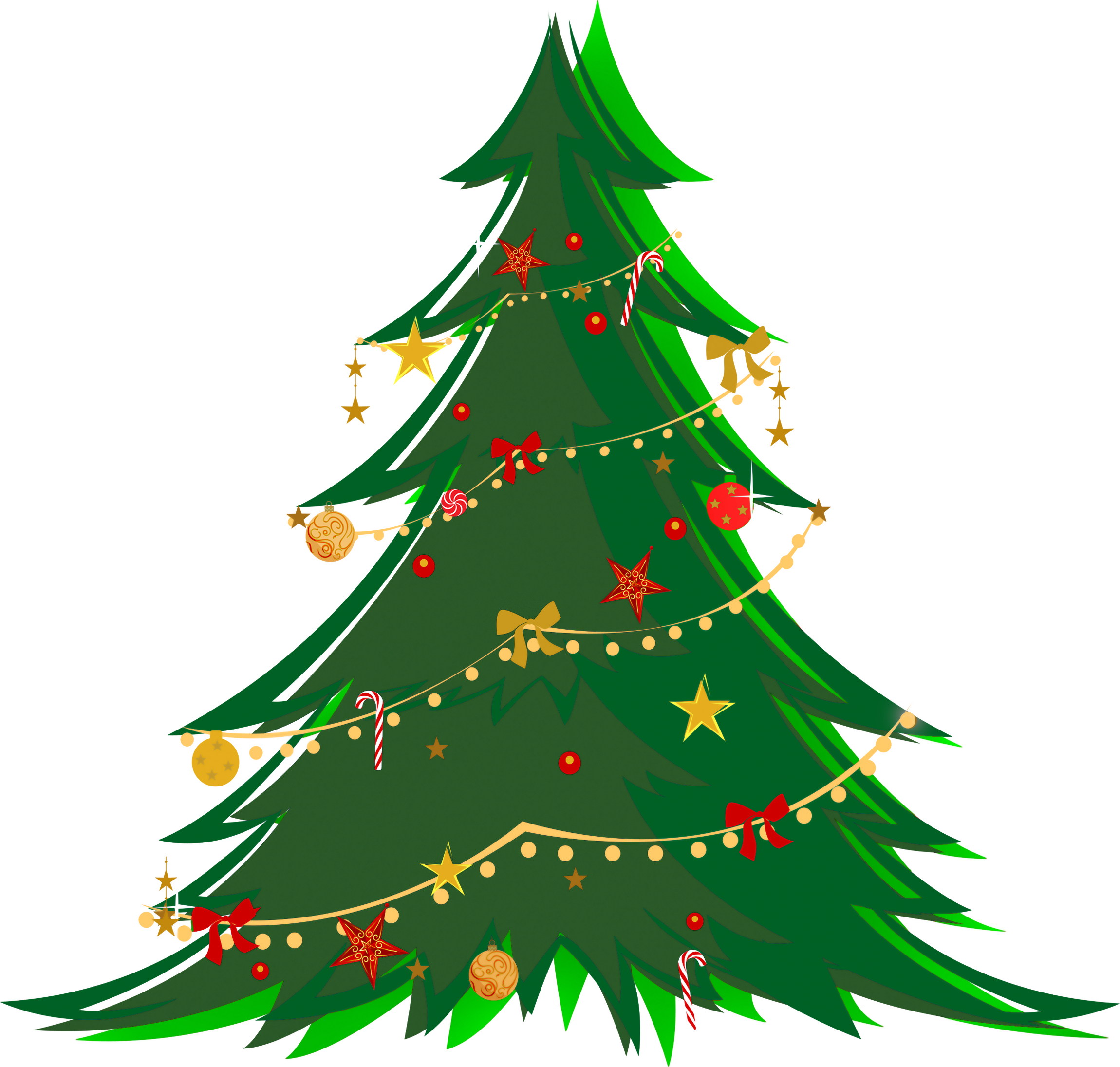 Transparent Christmas Cliparts - Christmas Tree Clipart Transparent Background (2300x2191)