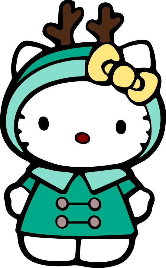 Christmas Hello Kitty Clip Art Clip Art - Hello Kitty Christmas Cross Stitch Pattern (549x886)