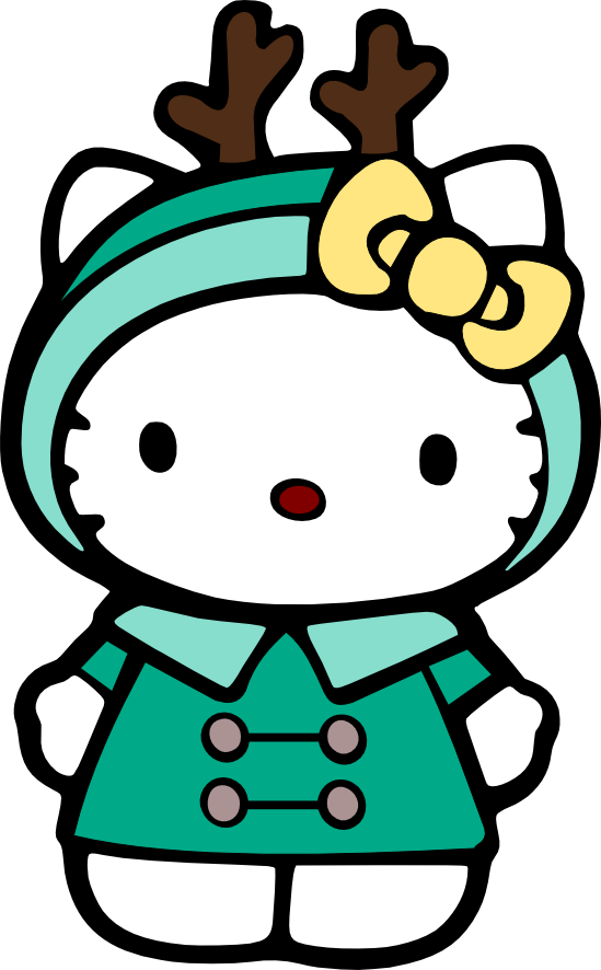Christmas Hello Kitty Clip Art Clip Art Hello Kitty Christmas Cross Stitch Pattern 549x886 Png Clipart Download