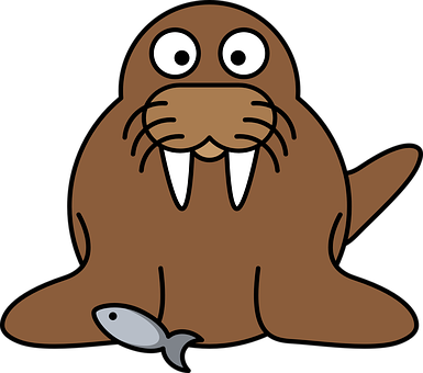 Free Image On Pixabay - Cartoon Walrus (447x395)