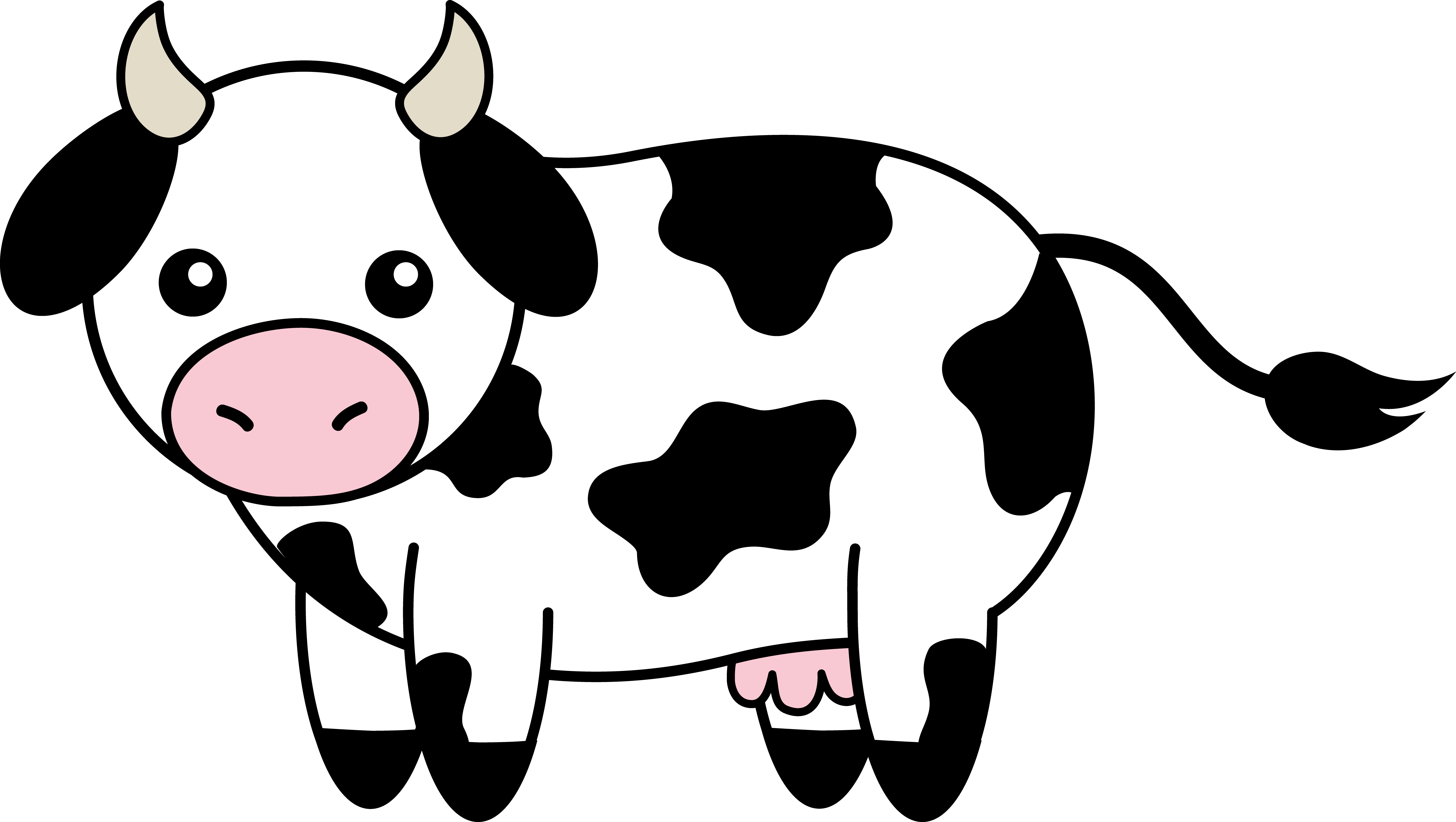 Indoor - Cow Clipart (7510x4240)