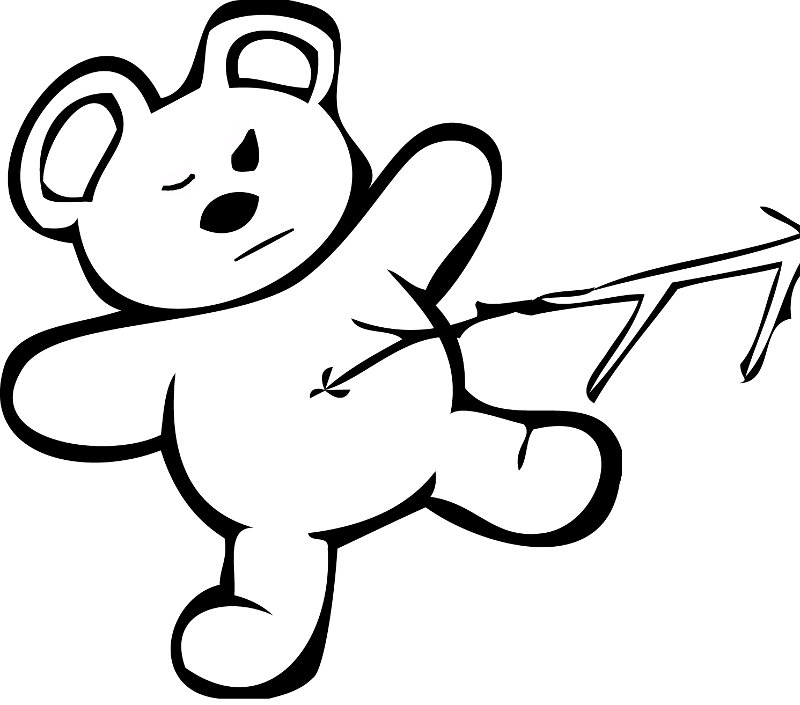 Poke The Bear Clipart - Poke The Bear With A Stick (800x705)