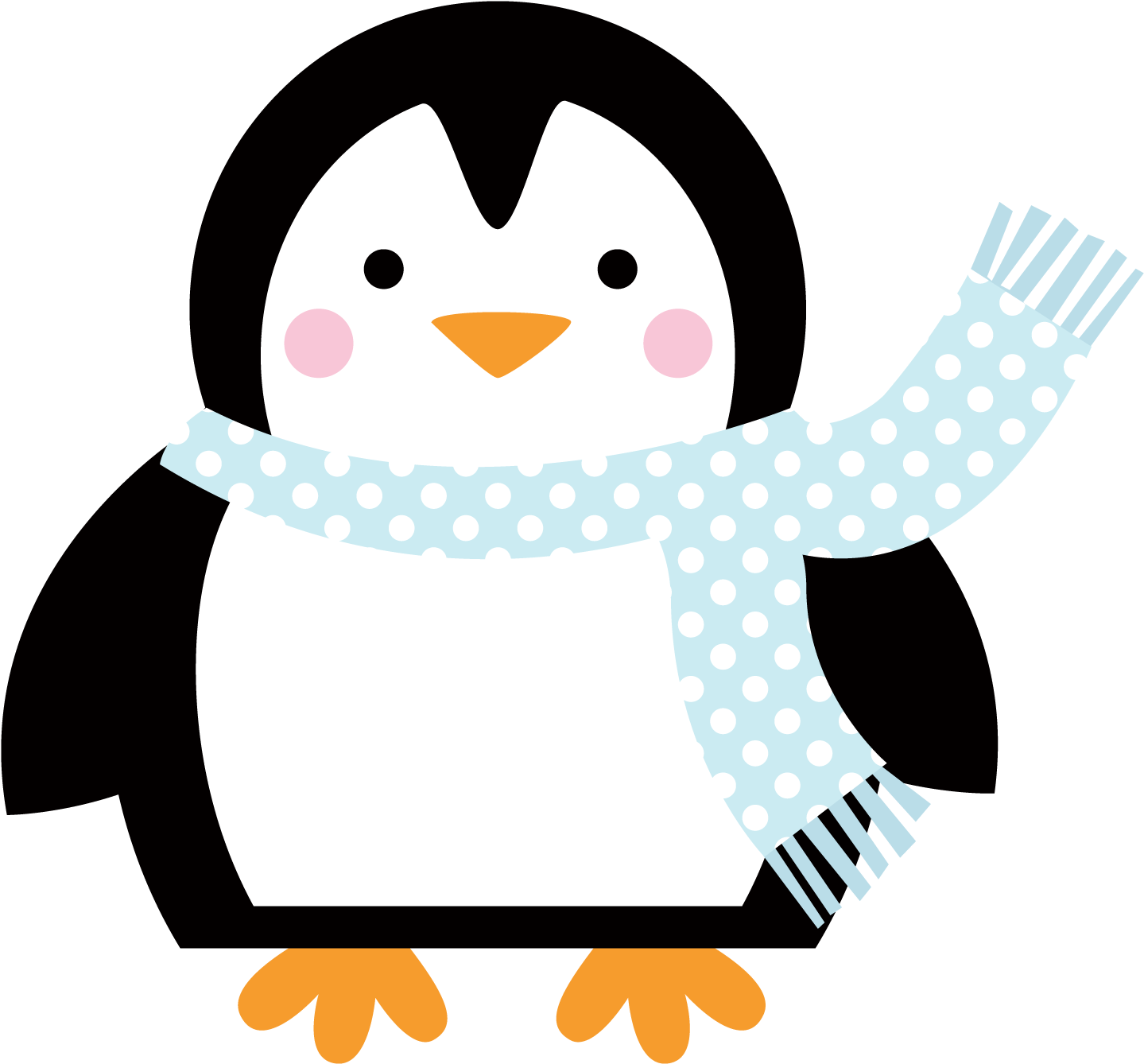 Blue Scarf Penguin - Penguin With Scarf Clip Art - Full Size PNG ...
