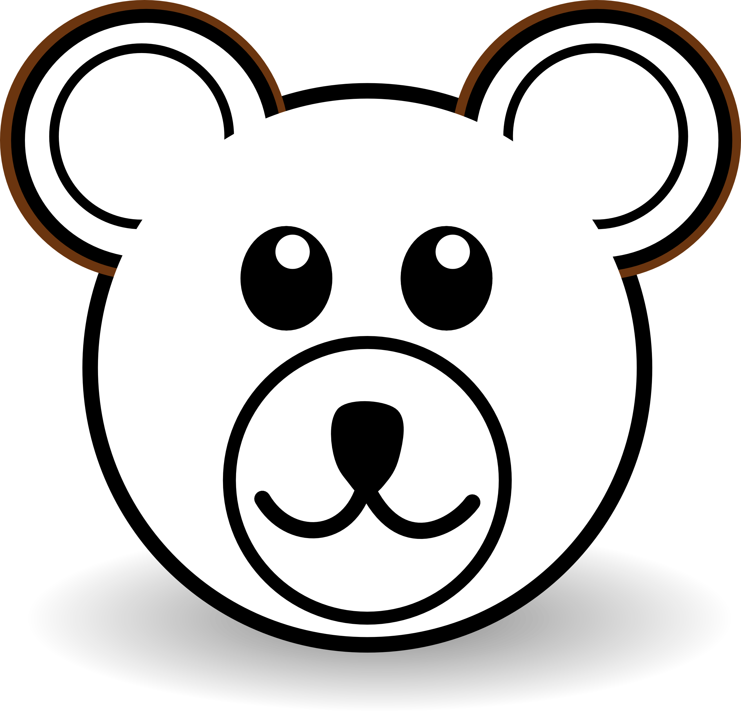 Teddy Clipart Face - Draw A Bear Face (2555x2456)