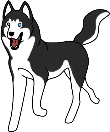 Husky Dog Clipart Clipart Siberian Husky Spirit Of - Husky Clip Art (357x429)