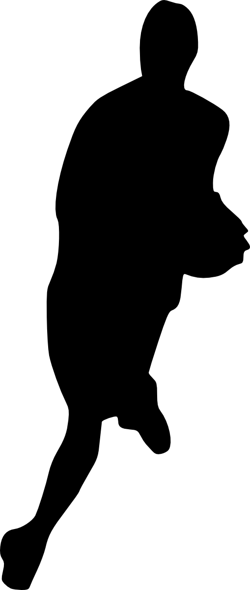 19 Basketball Player Silhouette - Basketball (509x1200)