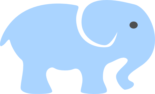 Blue Baby Elephant - Sky Blue Elephant (600x367)