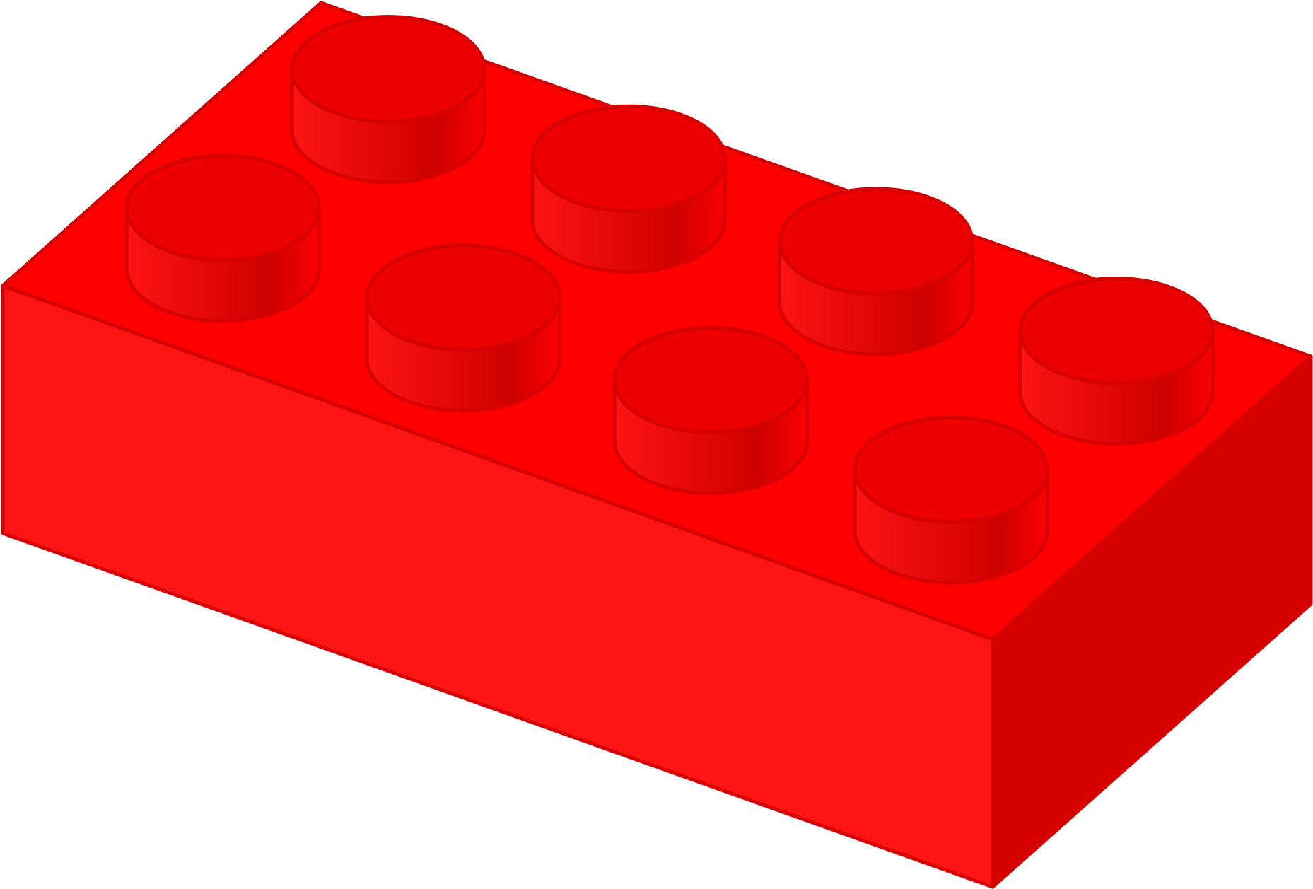 Plastic Brick, Red - Red Lego Brick Png (2000x1375)