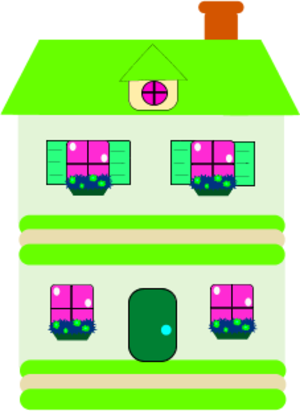 Brick House Clipart - House (600x822)