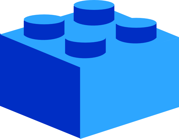 Blue Lego Clip Art At Clker - Lego Blocks Clip Art (600x464)