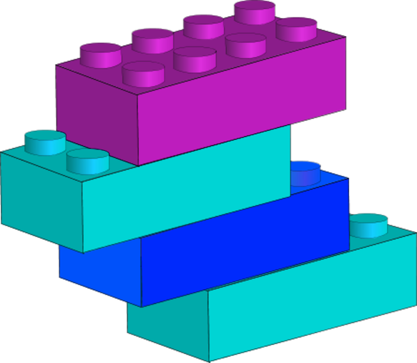 Attach Pattern - Lego Bricks Clipart (600x522)