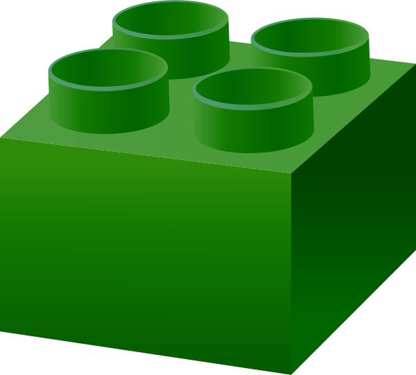 Lego Clipart Green - Green Lego Brick Png (600x541)