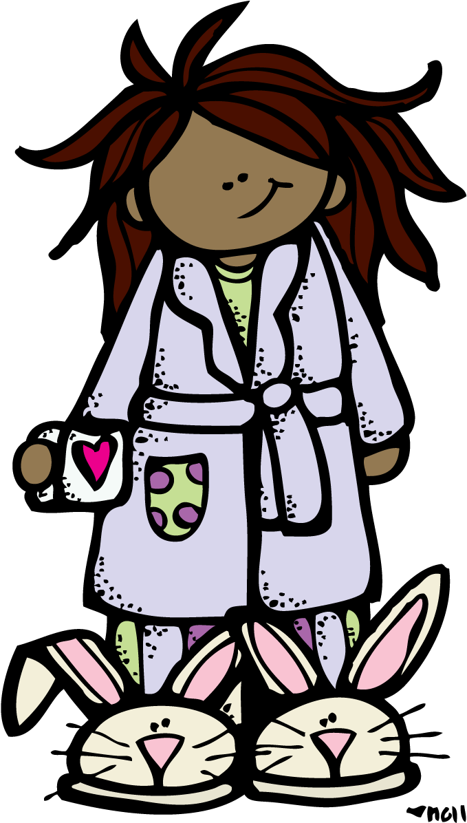 Christmas Morning - Clip Art Bunny Slippers (689x1200)