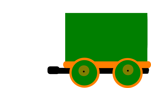 Toot Toot Train And Carriage Mk 3 Clip Art - Green Train Carriage Clipart (600x352)